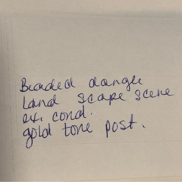 Beaded long dangle earrings - Picture 3 of 3